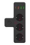 Çarşı Point® Termal Akım Korumalı 3 Adet Soket,3 Adet USB ve 1 Adet Type-C Girişli 20w Priz Model 3397