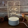 Çarşı Point® USB Kablolu Işıklı Kendiliğinden Beyaz Kalemli-Silgili Kreatif 3D Görselleştirme LED Lambası