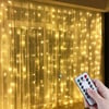 Çarşı Point® Uzaktan Kumandalı LED Perdeye Takılabilen Kancalı Işık Usb 3x3 Metre Peri Perde LED