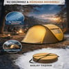 Çarşı Point2 Kişilik Vagon Tipi Yarı Otomatik Kamp Çadırı – Çift Kapılı, Çift Pencereli, Hafif Taşınabilir Outdoor Doğa Çadırı 220x120x90 cm