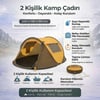 Çarşı Point2 Kişilik Vagon Tipi Yarı Otomatik Kamp Çadırı – Çift Kapılı, Çift Pencereli, Hafif Taşınabilir Outdoor Doğa Çadırı 220x120x90 cm