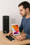 Çarşı PointAkım Korumalı Termal Uzatma Kablosu – 10 Priz, 2 USB ve 2 Type-C Girişli, Güçlü Çoklu Priz