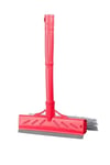 Çarşı PointÇok Amaçlı 22 Cm Fırçalı ve Silikon Çekçekli Ev Araba Cam Temizleyici Fırça