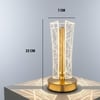 Çarşı Pointİki Yandan Kavisli Silindirik Geometrik Çizgi Model Kristal LED Masa Lambası – Dokunmatik, 3 Renk Işık Modlu, Şarjlı Dekoratif Gece Lambası