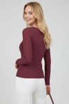 Çıtçıt Detaylı Bluz Mürdüm T4343