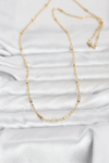 Cm 14k Gold Renk Bar Zincir Model 60 Cm Kadın Kolye