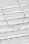 Cm 14k Gold Renk Çubuk Kesme Zincir Model 60 Cm Kadın Kolye