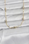 Cm 14k Gold Renk Damla Topçuklu Zincir Model 60 Cm Kadın Kolye