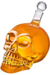 Crystal Head Kuru Kafa Cam Şişe Viski Likör Hediyelik Sürahi (550 ML)