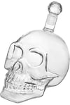 Crystal Head Kuru Kafa Cam Şişe Viski Likör Hediyelik Sürahi (1000 ML)