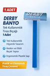 Derby Banyo Tek Kullanımlık Tıraş Bıçağı 1 Adet Plastik Saplı Pratik Tıraş Jileti