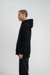 Double Oversize Kapşonlu Nakışlı Sweatshirt - Siyah