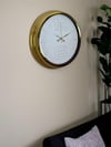 Elegant White Gold 40 Cm Metal Duvar Saati