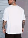 Erkek Baskılı Bisiklet Yaka Erkek T-shirt - Beyaz
