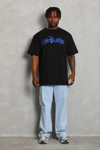Erkek Baskılı T-shirt Kısa Kol Bisiklet Yaka Regular Fit Rahat Kalıp Günlük Tişört - Siyah