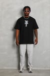 Erkek Baskılı T-shirt Kısa Kol Bisiklet Yaka Regular Fit Rahat Kalıp Günlük Tişört - Siyah