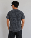 Erkek Batik Desenli Tişört Bisiklet Yaka Kısa Kol Regular Fit T-shirt - Füme