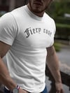 Erkek Bisiklet Yaka Baskılı Oversize T-shirt - Beyaz