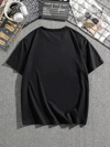 Erkek Dağ Grafikli Tişört, Yaz Için Büyük Beden Rahat T-shirt - Siyah