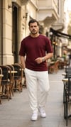 Erkek Duble Kol Basic Tişört