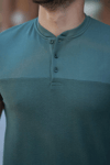 Erkek Hakim Yakalı Kısa Kollu Pamuklu T-shirt