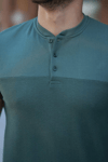 Erkek Hakim Yakalı Kısa Kollu Pamuklu T-shirt