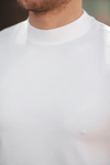 Erkek Ince Çizgi Dokulu Kısa Kollu T-shirt