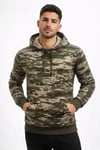 Erkek Kamuflaj Desenli 2 İplik 4 Mevsim Kapüşonlu Kanguru Cepli Hoodie Sweatshirt - Kamuflaj
