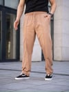 Erkek Keten Cepli Çıma Dikişli Jogger Buggy Pantalon Rahat Kalıp - Kahverengi