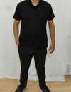 Erkek Kısa Kollu Hakim Yaka Önü Düğmeli Viskon Bluz