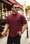 Erkek Kolları Dar Kesim Rahat Kalıp Basic Tişört