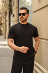 Erkek Kolları Dar Kesim Rahat Kalıp Basic Tişört