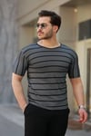 Erkek Petek Desenli Kısa Kollu T-shirt