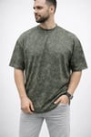 Erkek Premium Tişört Osy Yumuşak Dokulu Yıkamalı Oversize T-shirt - Haki