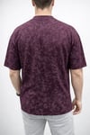 Erkek Premium Tişört Osy Yumuşak Dokulu Yıkamalı Oversize T-shirt - Bordo