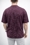 Erkek Premium Tişört Osy Yumuşak Dokulu Yıkamalı Oversize T-shirt - Bordo