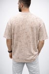 Erkek Premium Tişört Osy Yumuşak Dokulu Yıkamalı Oversize T-shirt - Bej