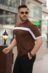 Erkek Şerit Detaylı Kısa Kollu T-shirt