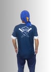 Erkek T-shirt Chef Baskılı Lacivert (kesik Elyaf Kumaş)