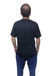 Erkek T-shirt Papyon Baskılı Siyah (kesik Elyaf Kumaş)