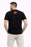 Erkek Türkiye Baskılı Tişört Ay Yıldız 2026 Dünya Kupası Taraftar Forma T-shirt - Siyah