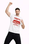 Erkek Türkiye Baskılı Tişört Ay Yıldız 2026 Dünya Kupası Taraftar Forma T-shirt - Beyaz