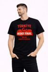 Erkek Türkiye Baskılı Tişört Ay Yıldız 2026 Dünya Kupası Taraftar Forma T-shirt - Siyah