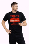 Erkek Türkiye Baskılı Tişört Ay Yıldız 2026 Dünya Kupası Taraftar Forma T-shirt - Siyah