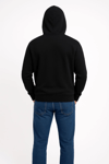 Erkek Üç İplik Kapüşonlu Kanguru Cepli Sweatshirt Hoodie - Siyah