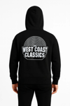 Erkek Üç İplik Kapüşonlu Ön Ve Arka Baskılı Sweatshirt Hoodie - Siyah