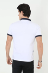 Erkek Yakalı Slim Fit Baskılı T-shirt - Beyaz