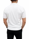 Erkek Yazlık Triko Tişört Kısa Kol Polo Yaka Düğmeli T-shirt - Beyaz