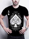Erkekkısa Kollu Yuvarlak Yaka Desenli Viskon T-shirt