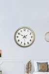 Eskitme Standart 40 Cm Metal Klasik Duvar Saati
